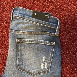 J Brand Cropped Low-Rise Distressed Jean